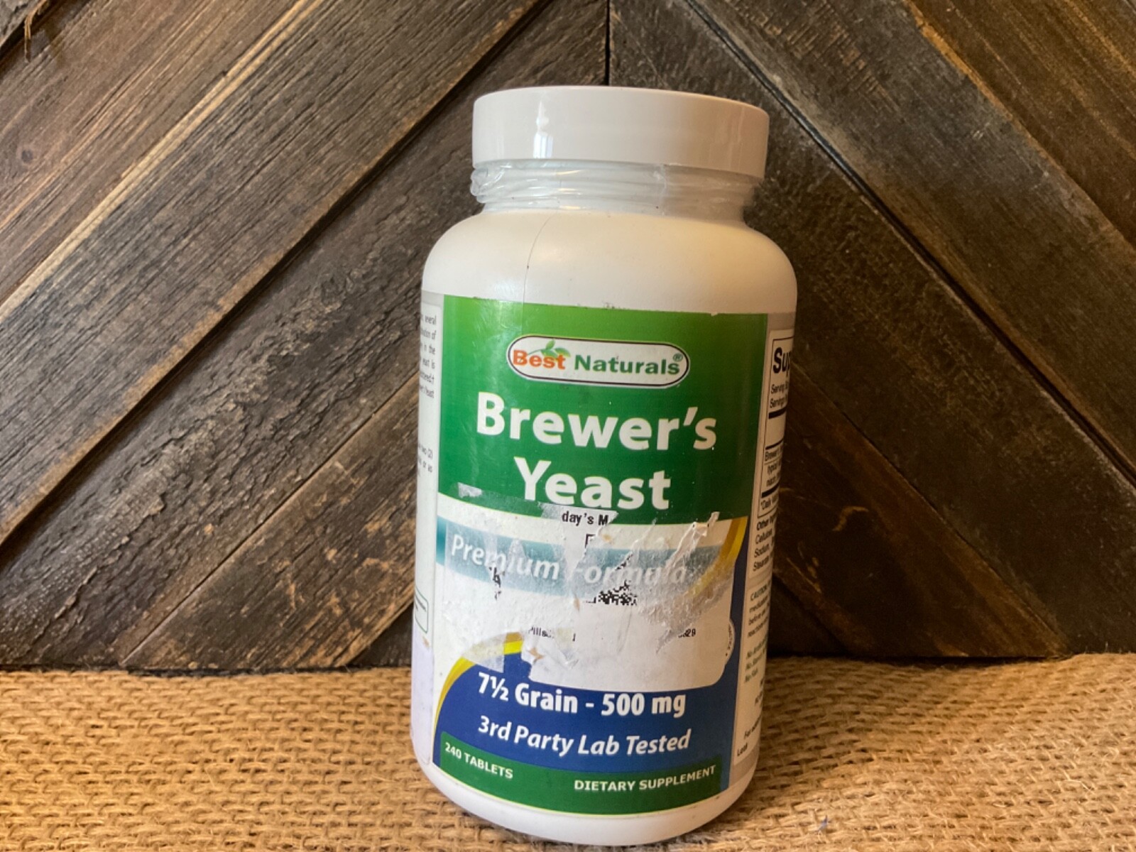 Best Naturals Brewers Yeast 7-1/2 Grains 500 mg 240 Tablets Exp 1/2026