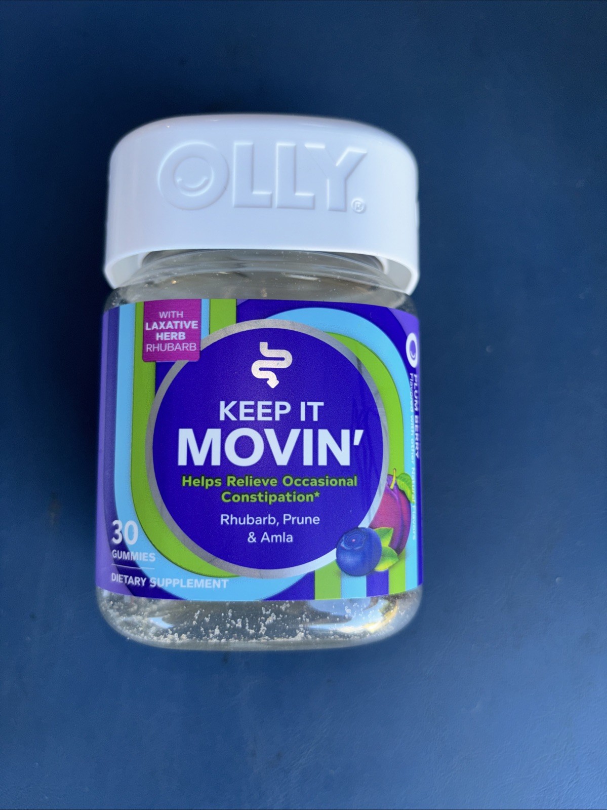 OLLY Keep It Movin Laxative Gummies Fruit Flavor 30 Count Digestive 6/26