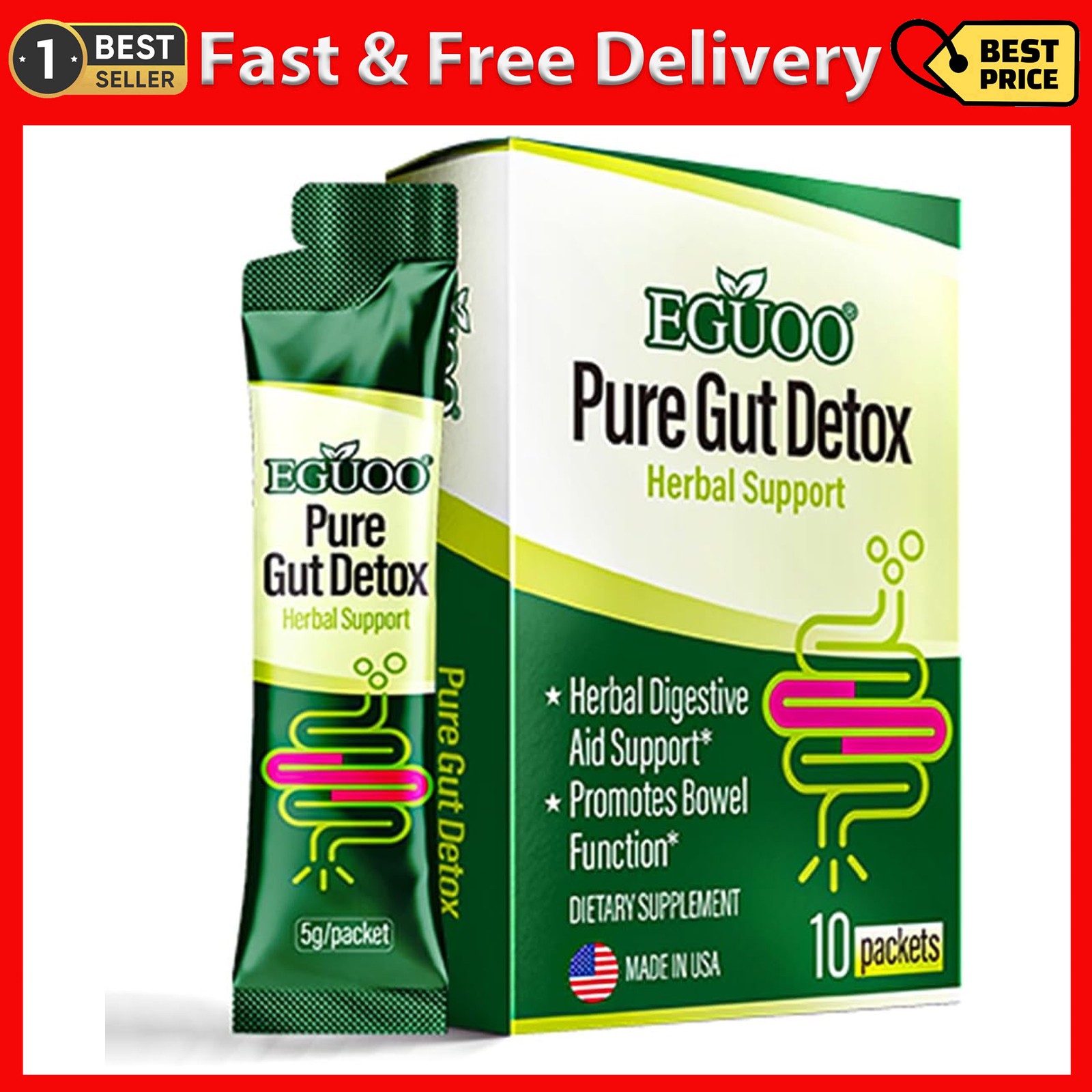 Pure Gut Detox – Colon Cleanse Cleanser Detox Cleanse Gut Cleanse for Women Men