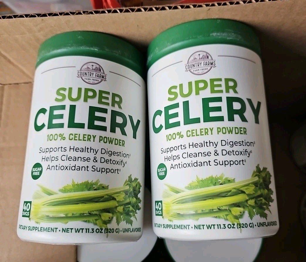 2 -Pack Super Celery Powder Unflavored 11.3 Oz X2 Exp 01/2027 Health Drink.