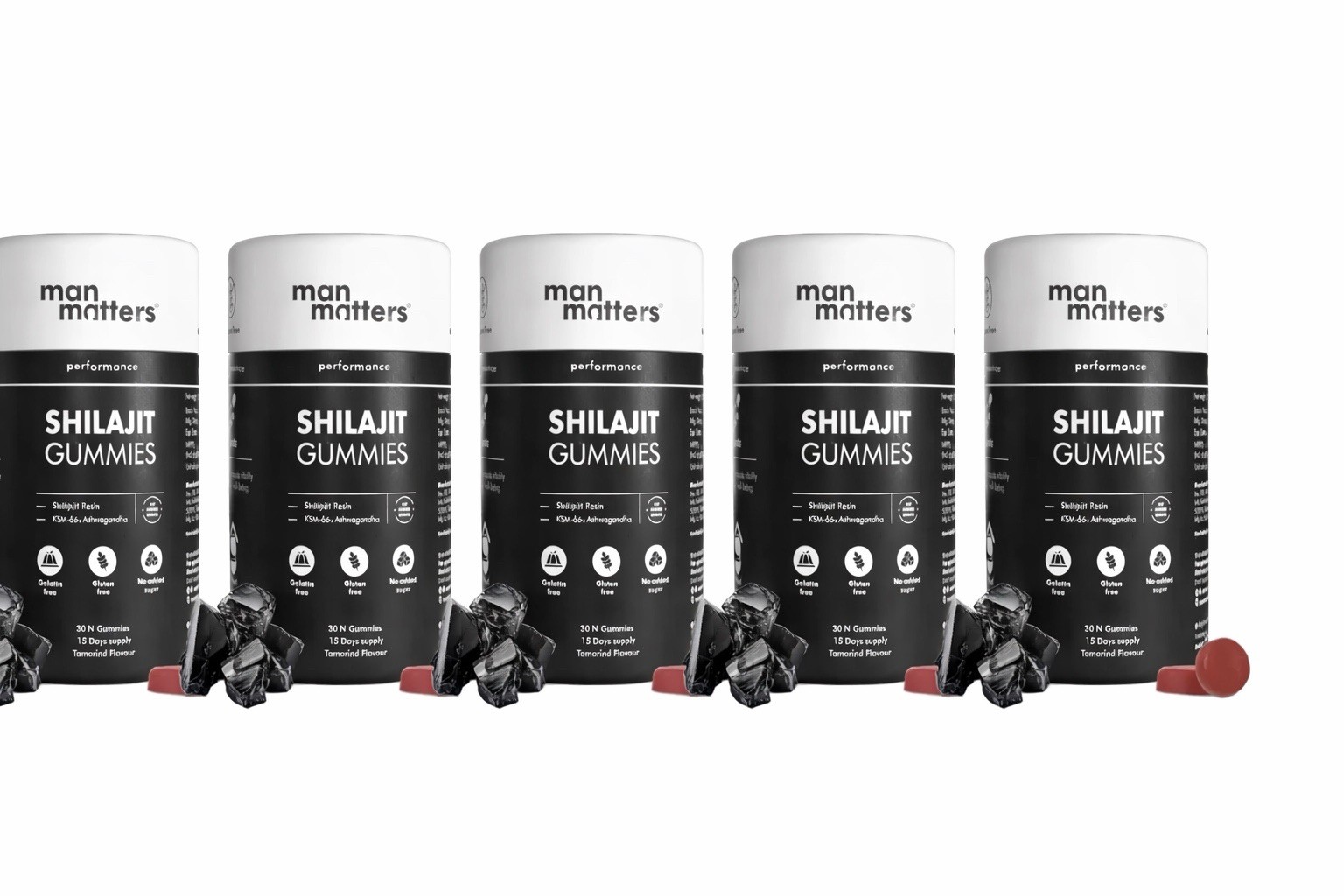 Man Matters Pure Himalayan Shilajit Gummies Pack Of 5