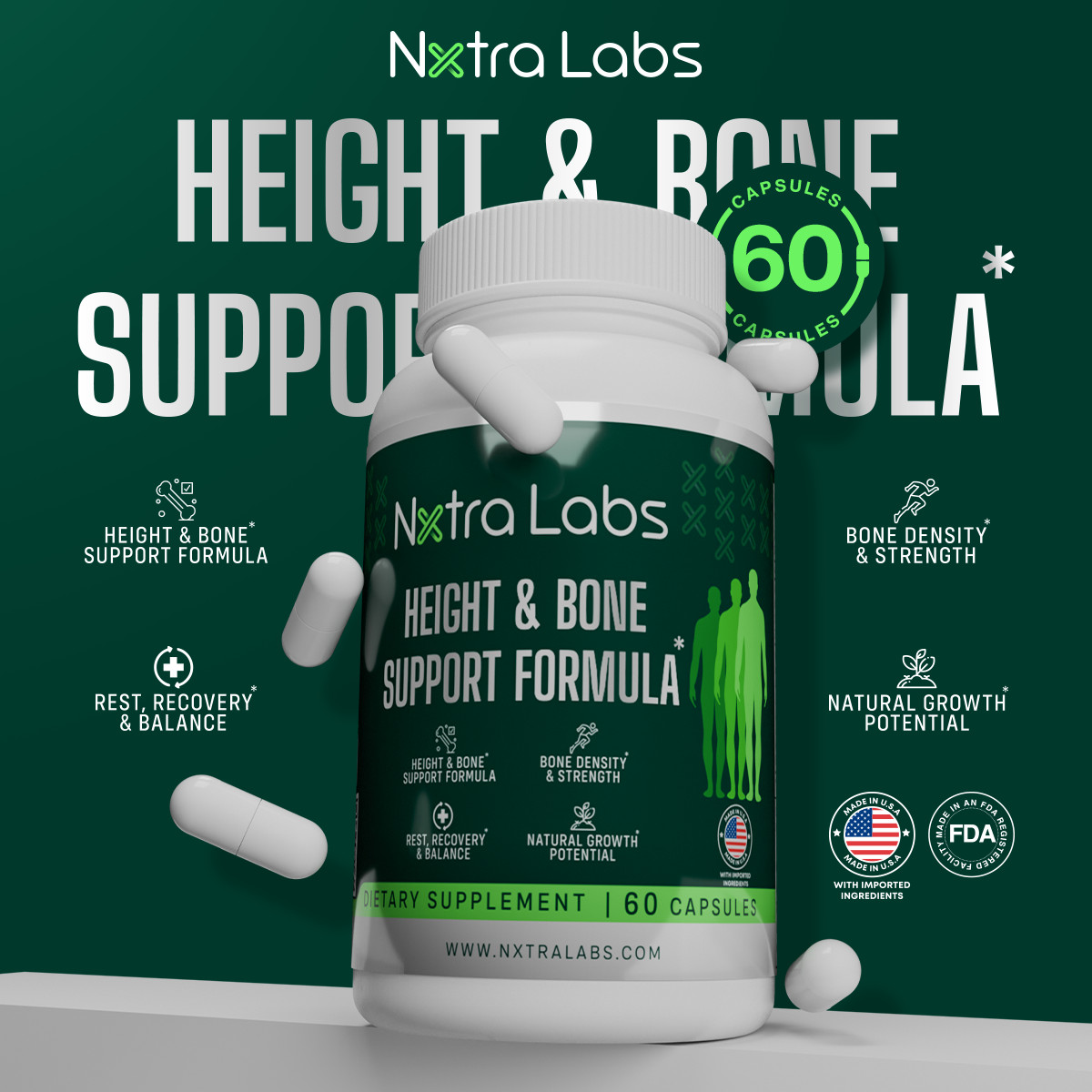 Nxtra Labs Height & Bone Support Formula