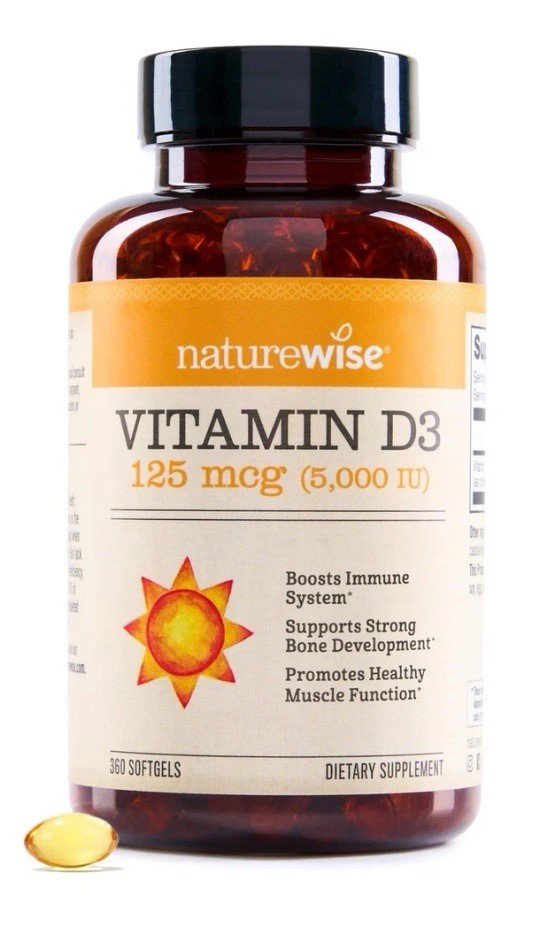 Vitamin D3 5000iu 125 mcg 1 Year Supply for Immune Healthy Muscle Function