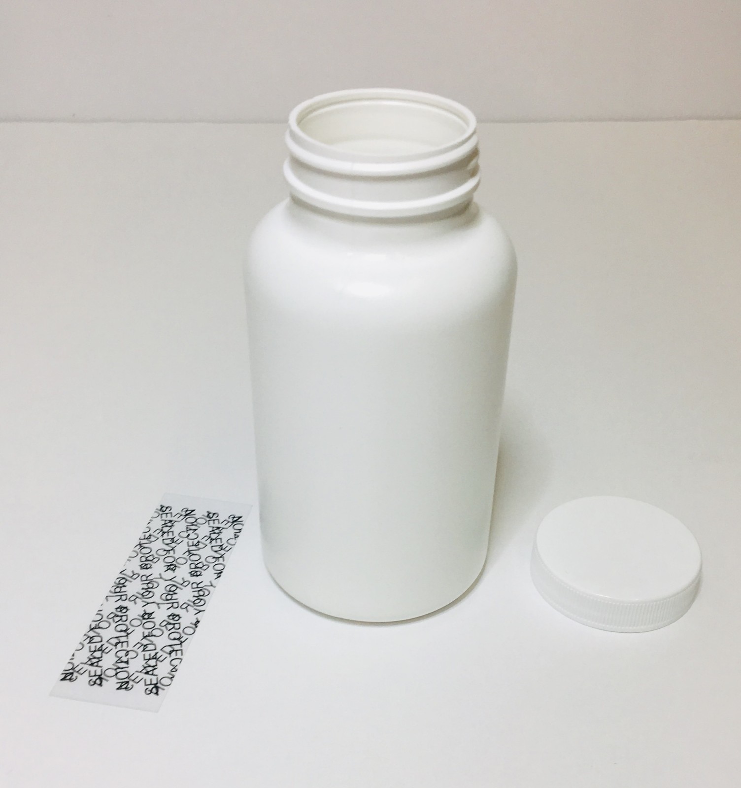 Plastic Bottles Set of 12 HDPE 200cc pill packer bottle. With caps and seals.