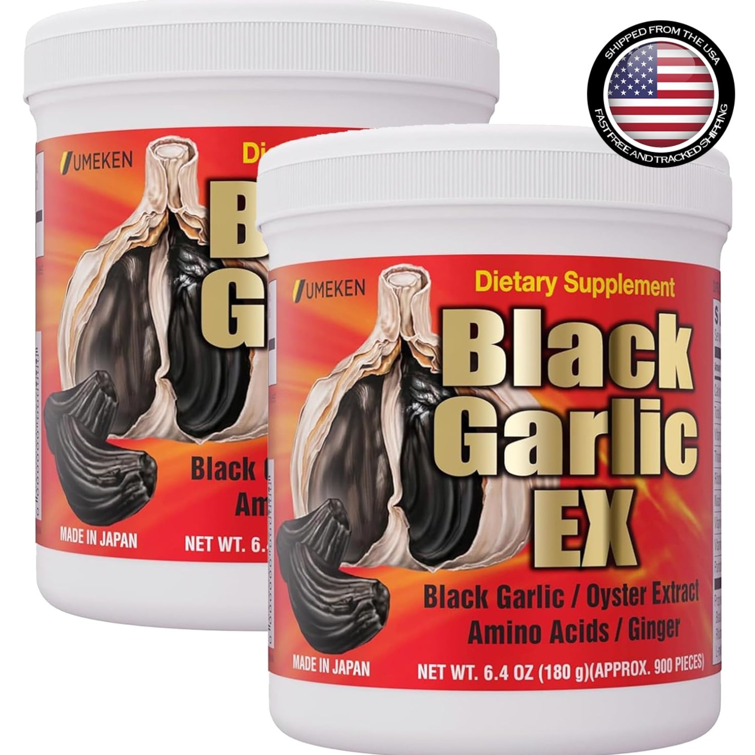 Odor-Free Fermented Black Garlic Supplement – 900 Count Pack for Healthy Living