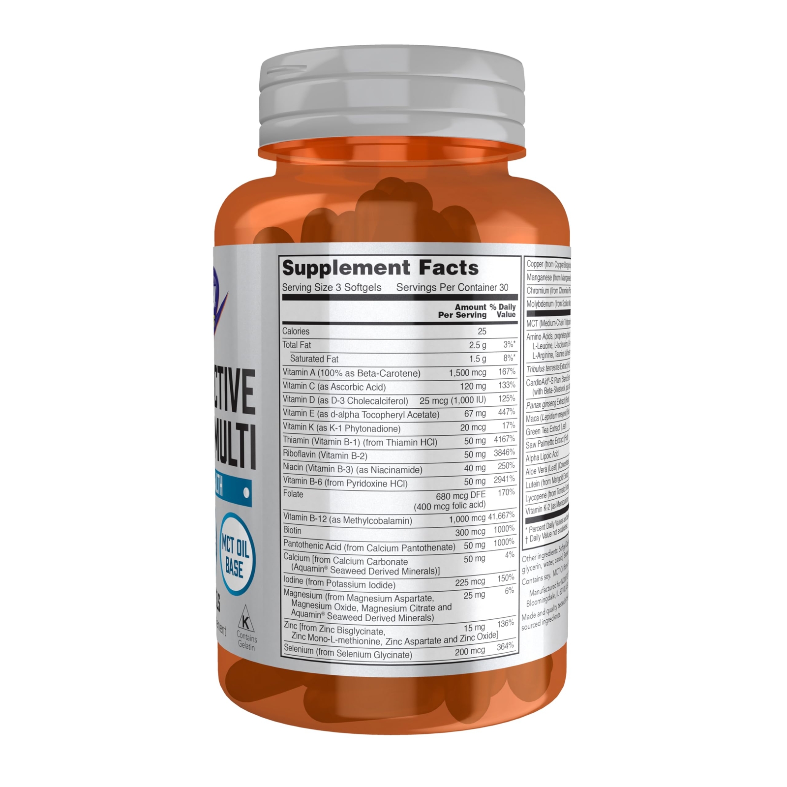NOW Sports Men’s Extreme Multivitamin 90 Count with Amino Acids Herbal Extracts
