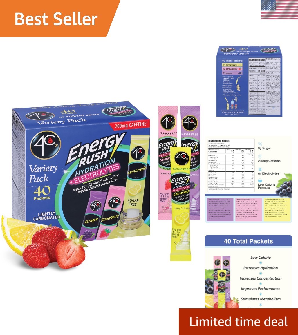 Ultimate Hydration: 40 Count Electrolyte Stix – Delicious On-the-Go Energy Mix