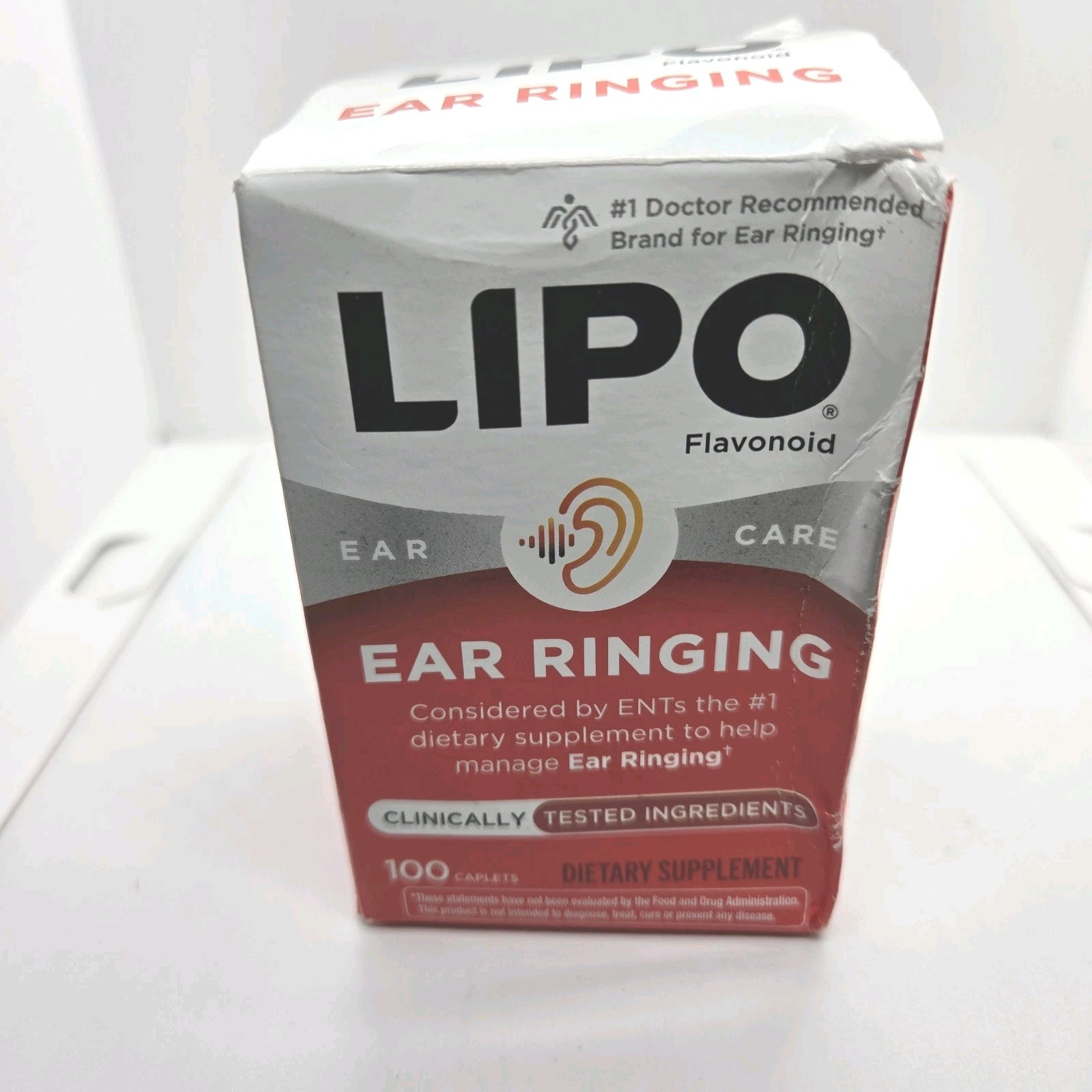 Lipo Flavonoid Plus Ear Ringing Dietary Supplement Caplets 100 Count Exp 11/2028