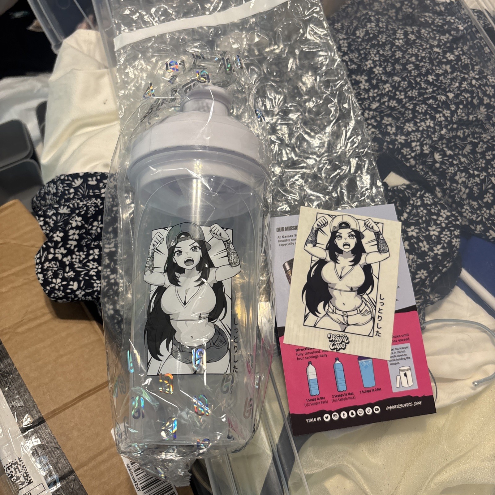 [ SEALED / UNOPENED / NEW ] GamerSupps “Waifu Cups x Moist Cr1tikal” W/ Sticker