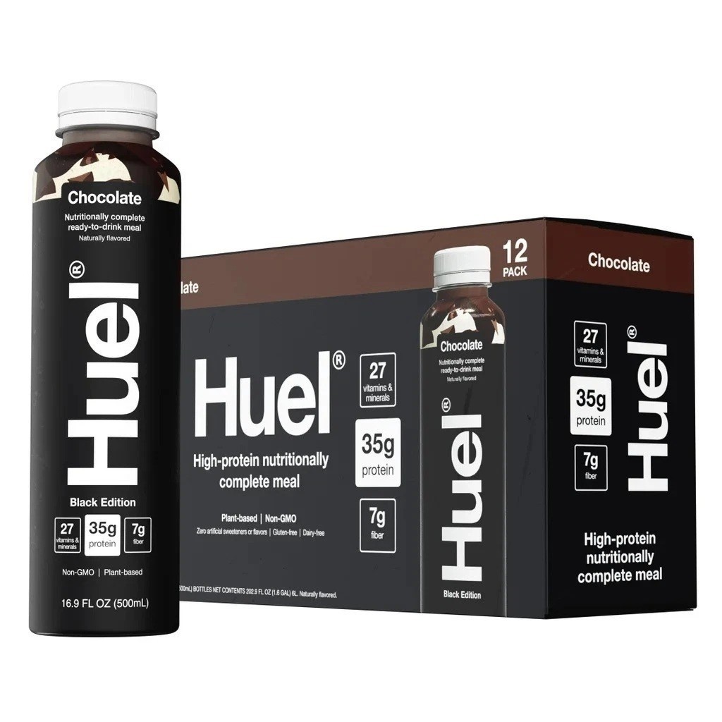 Meal Replacement Shake High Protein Drink Chocolate Shake 16.9 oz 12 Pack Huel