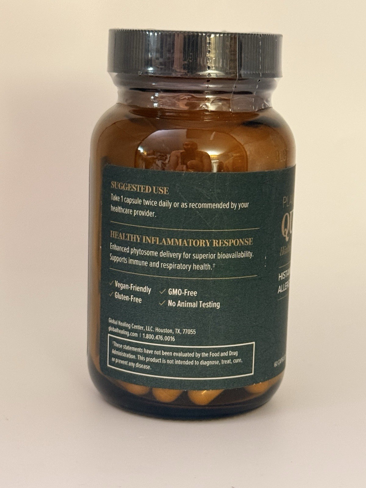 60 Capsules Global Healing Center Quercetin 250 mg Supplement to Support Immune