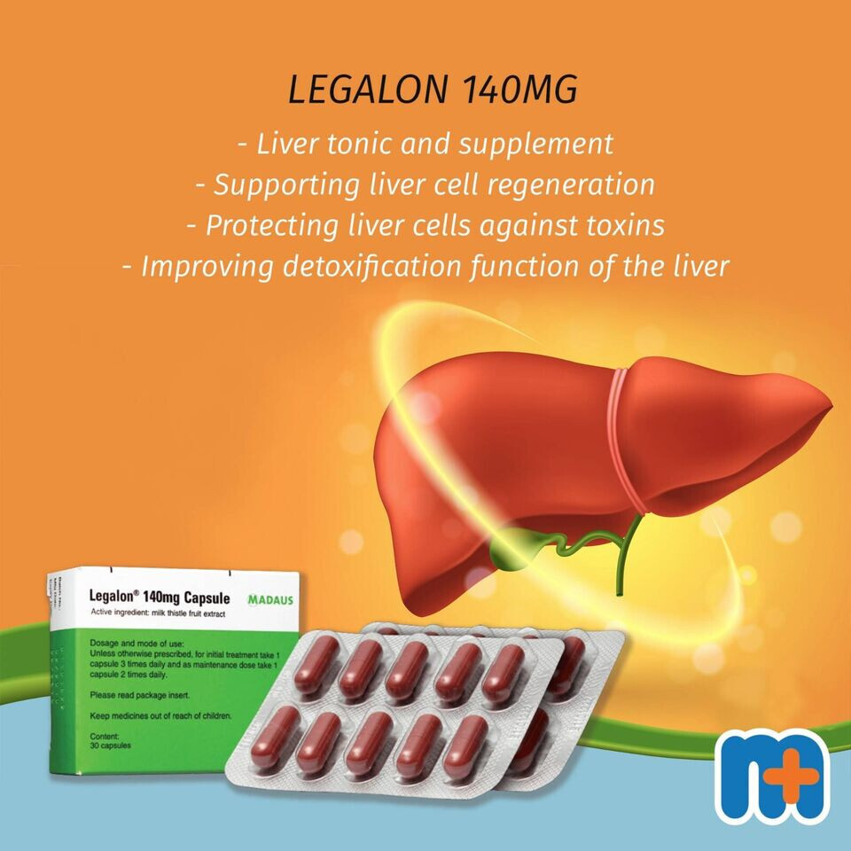 LEGALON 140mg by Madaus Germany Traditionally used for liver 100 Capsules