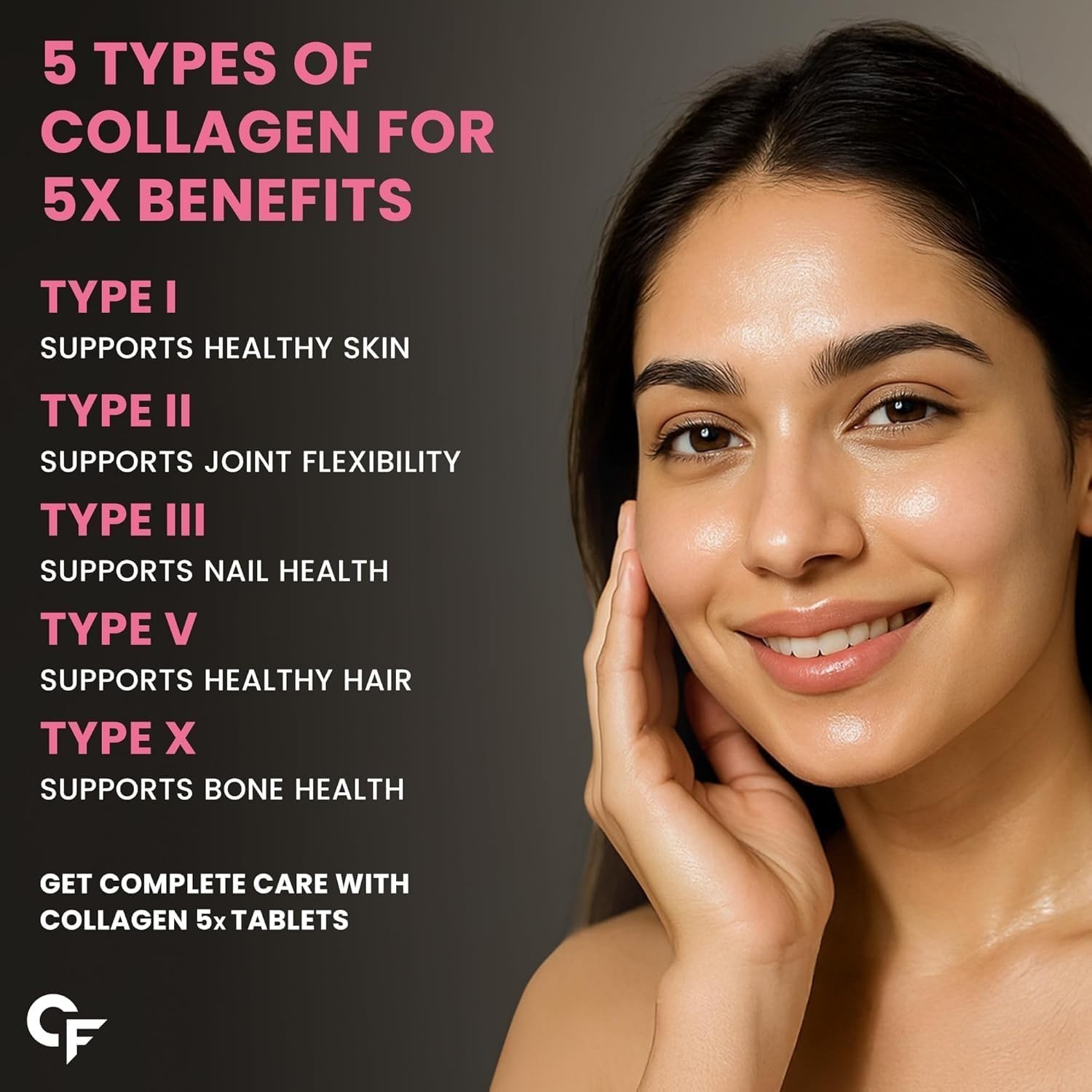 Carbamide Forte Multi Collagen Type I II III V X Tablets 90 Count Skin