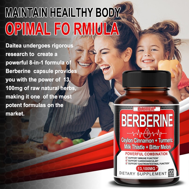 Berberine with Ceylon Cinnamon 13100 Mg 120 Capsules Heart Health & Immunity