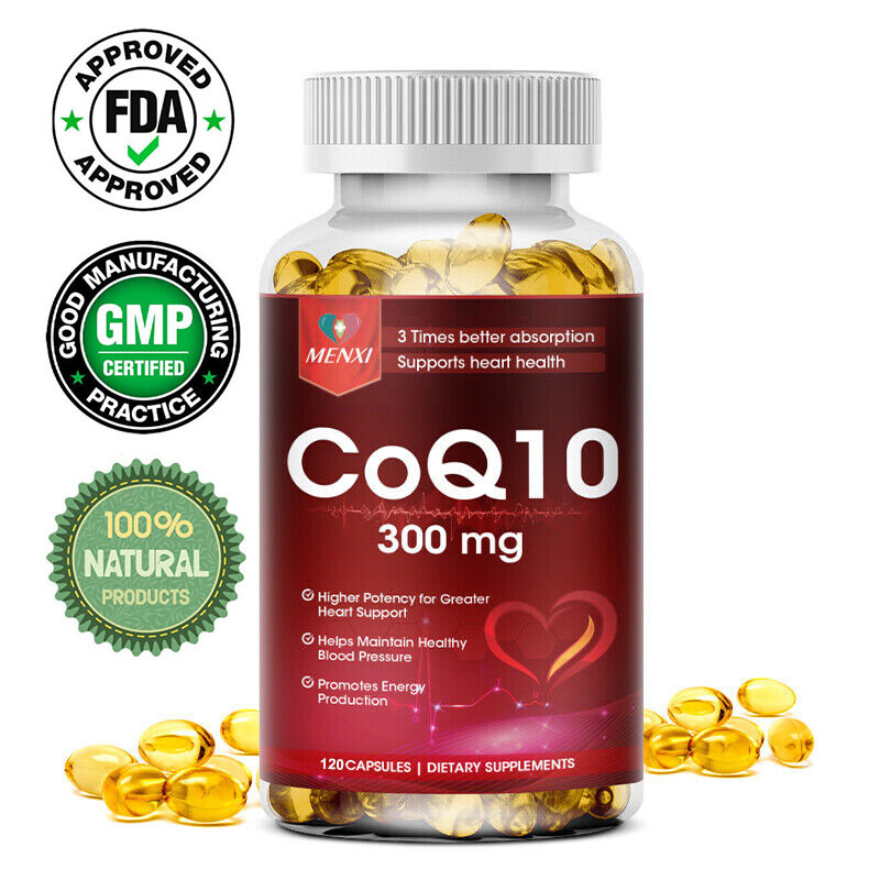 CoQ 10 Coenzyme Q10 Softgel 300mg Cardiovascular Heart Health 120 Capsules