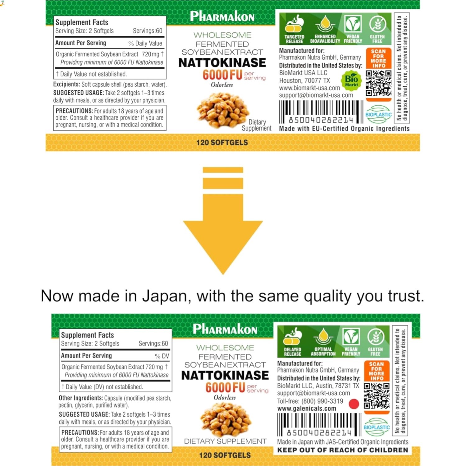 Natural Nattokinase Fermented Soybean Extract, 6000 FUs per Serving