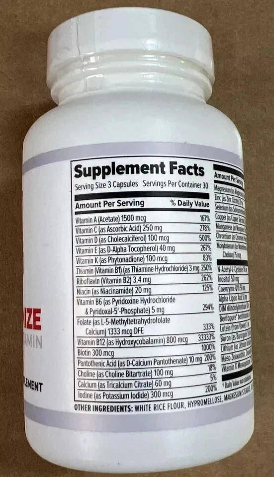pack of 2 AUTHENTIC 10X Health Optimize Methylated Multivitamin 90 Caps