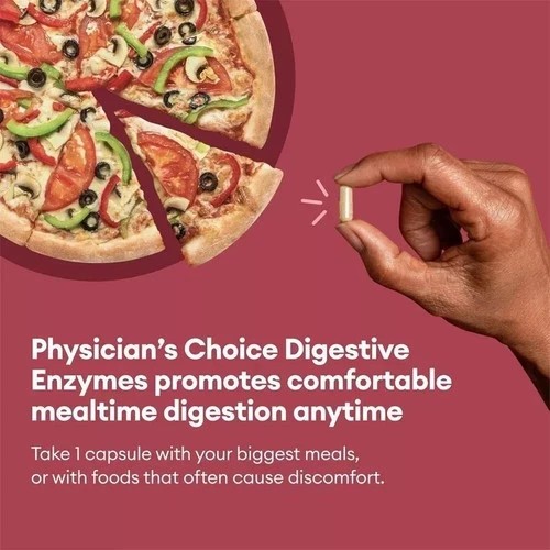 Physician’s CHOICE Digestive Enzymes – Multi Enzymes, Organic – Prebiotics 60 CT