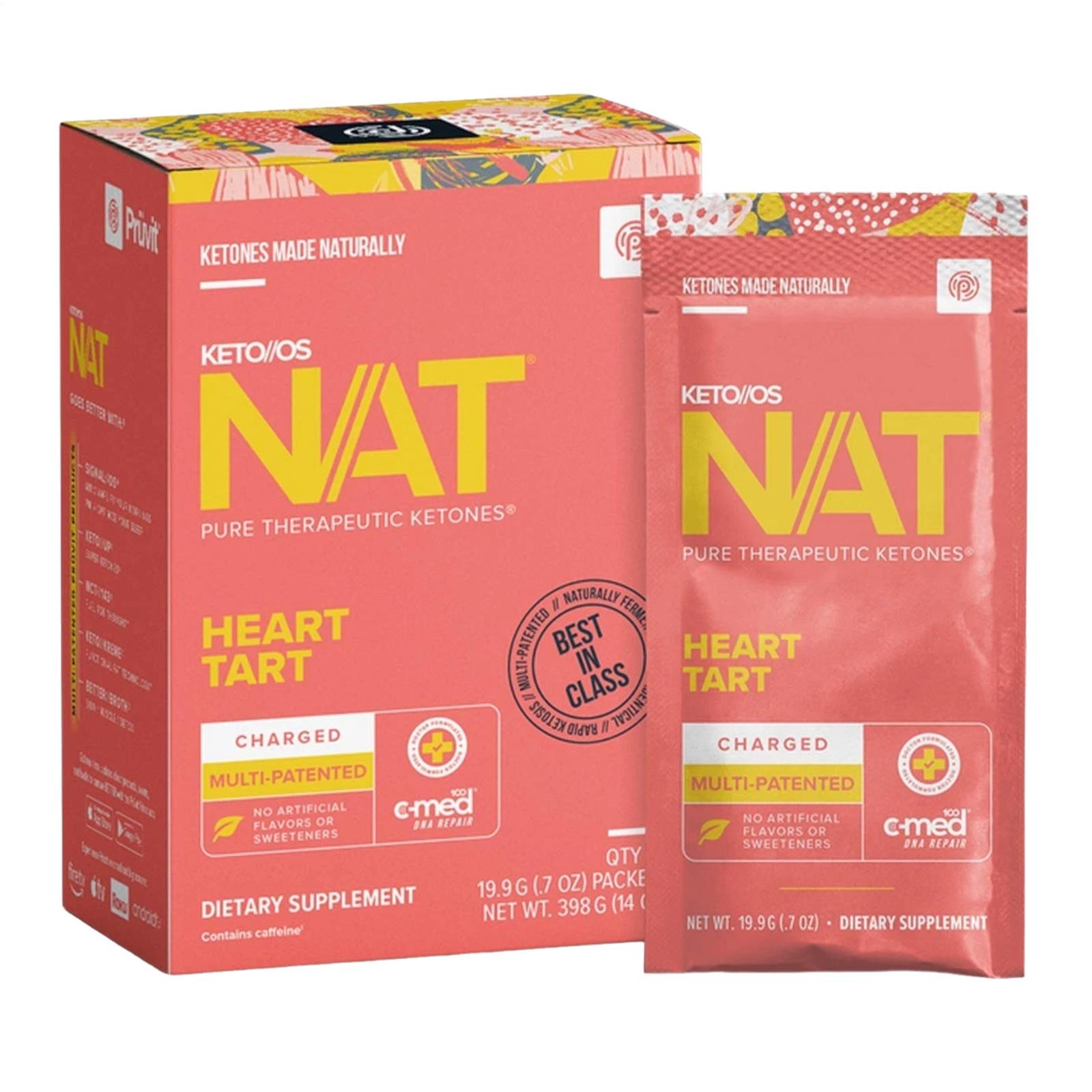 PRÜVIT Keto OS NAT HEART TART CHARGED Keto 20 PACK Exp09/27