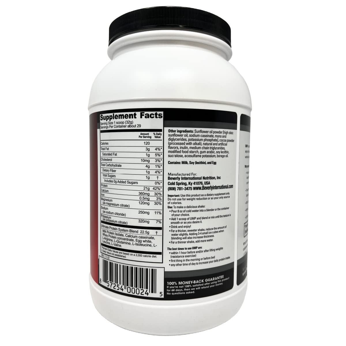 Beverly International UMP Protein Powder Rocky Road. Unique Whey-Casein Ratio…