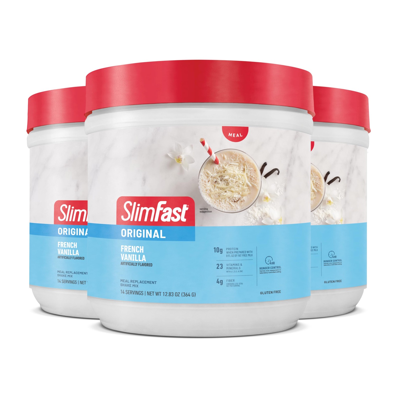 SlimFast Original Meal Replacement 12.83 Ounce (Pack of 3), French Vanilla