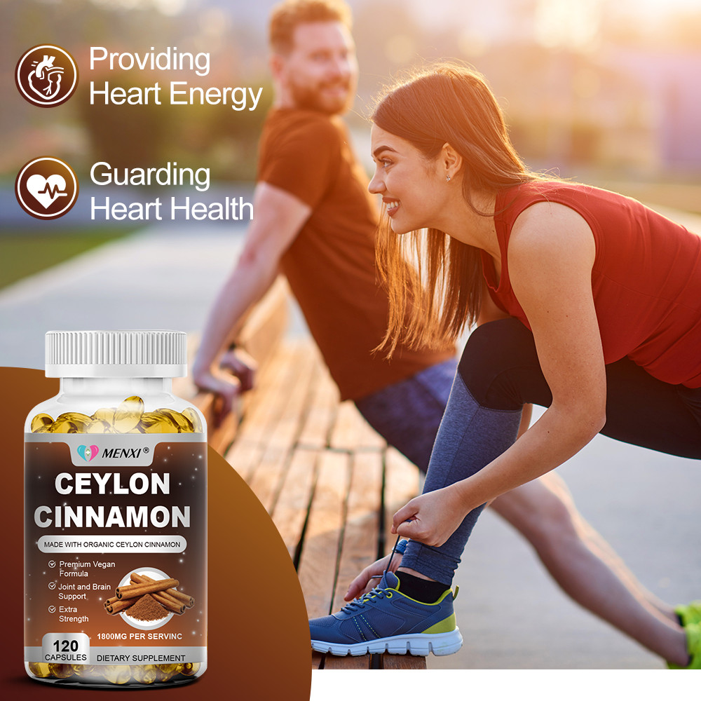 Organic Ceylon Cinnamon Capsules 1800mg Heart Health & Blood Sugar Support