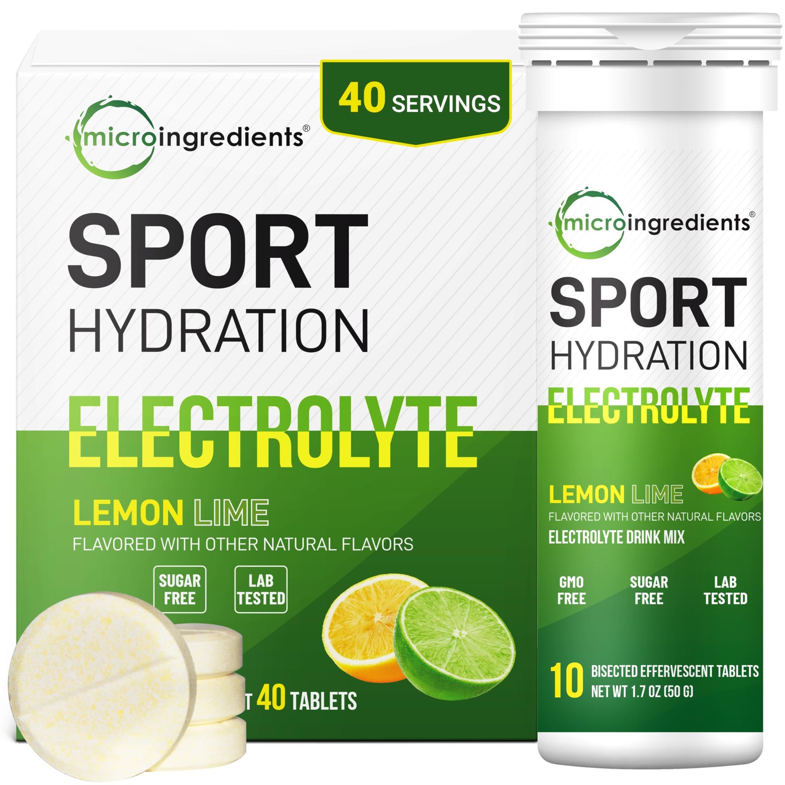 Fizzy Electrolyte Drink Tablets, 4 Pack (40 Bisected 10 Count (Pack of 4)