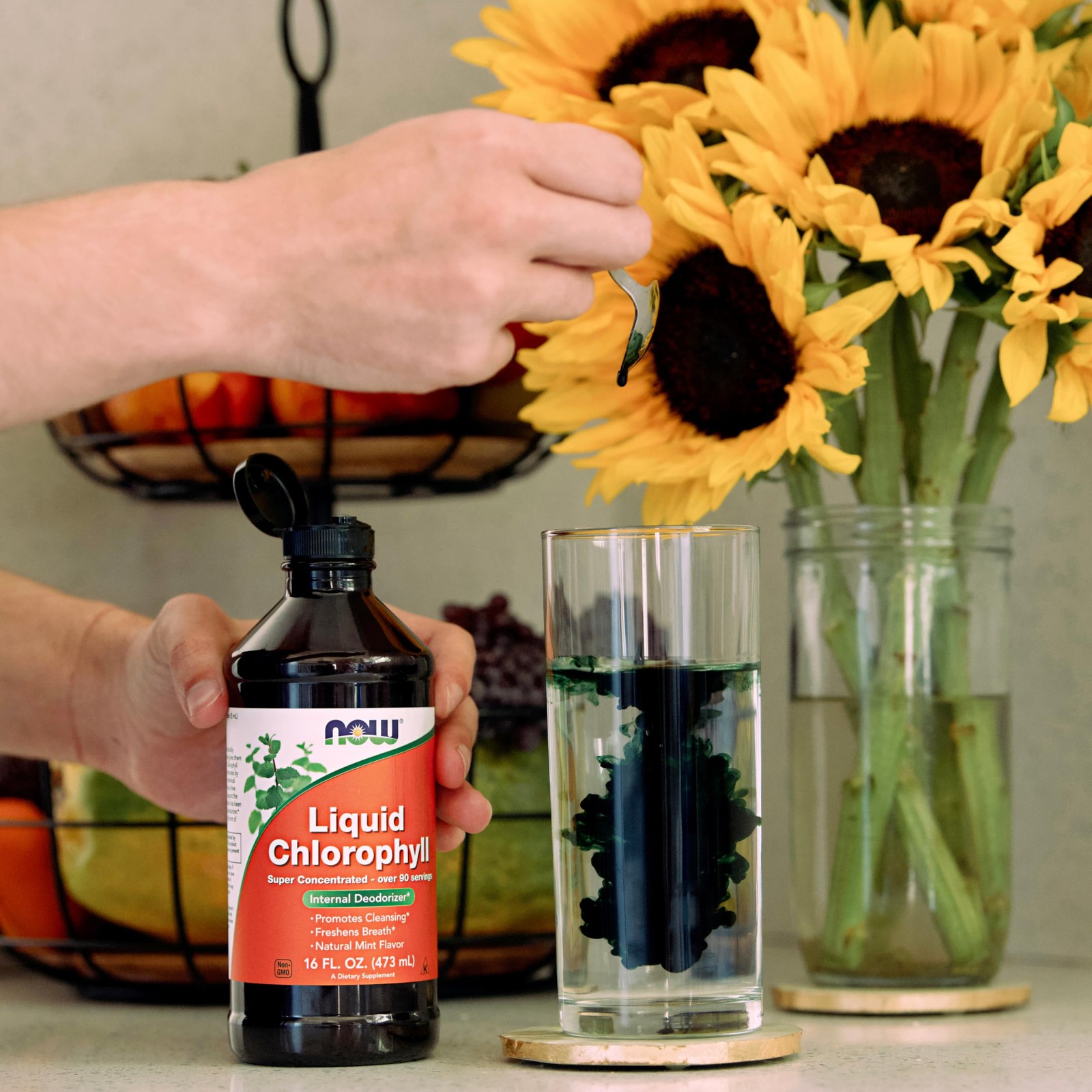 NOW Foods Supplements, Liquid Chlorophyll, 16 Fl Oz (Pack of 1), Multicolor