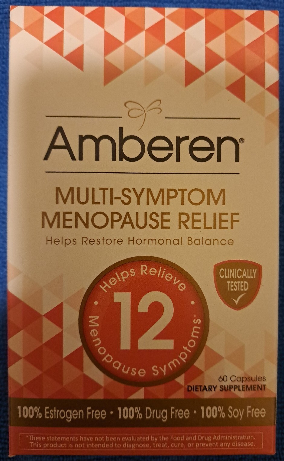 Amberen Menopause Relief Promotes Hormonal Balance 60 caps Exp 11/2025