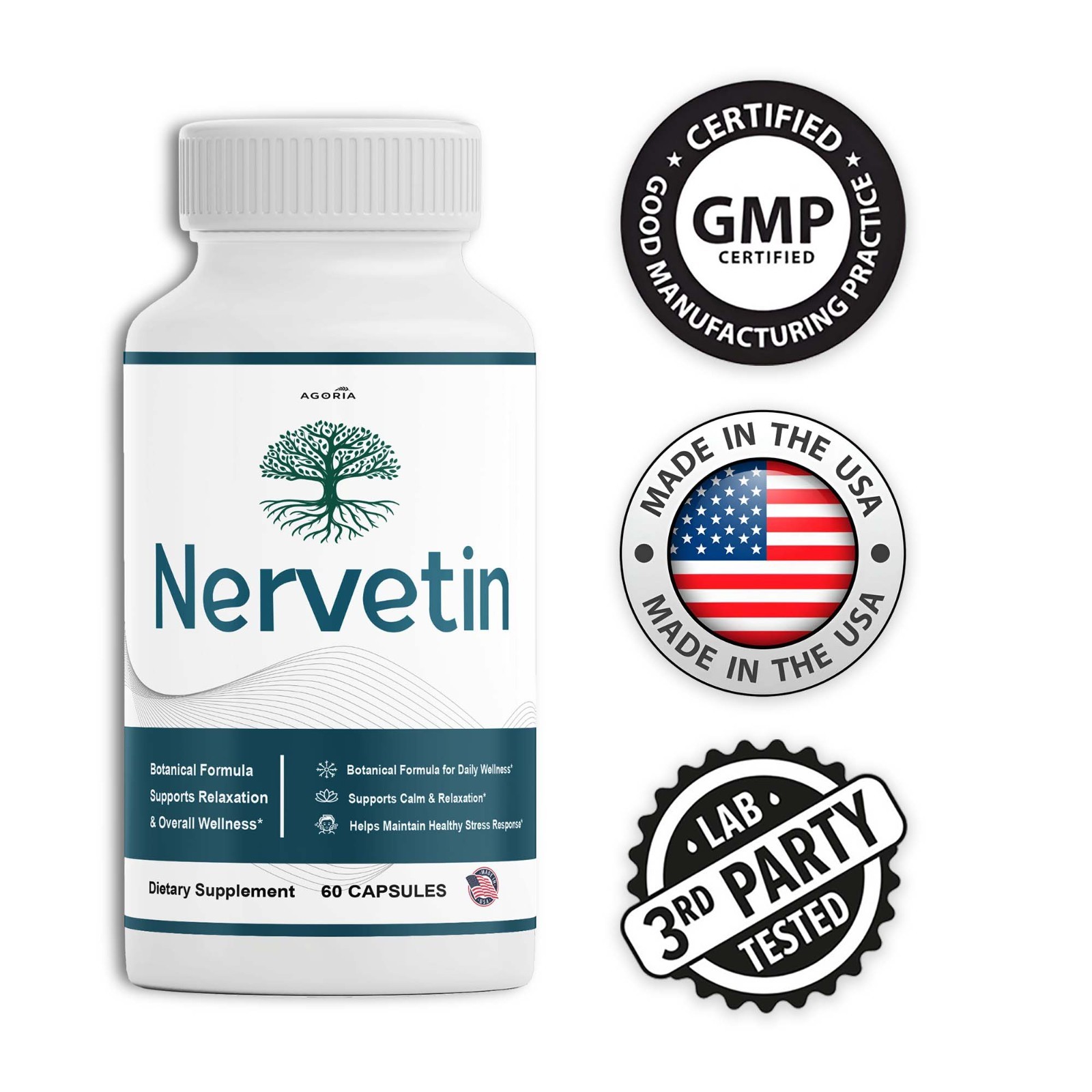 Nervetin Neuropathy Supplements, Official Nerve tin Advanced Nerve (1 Pack)