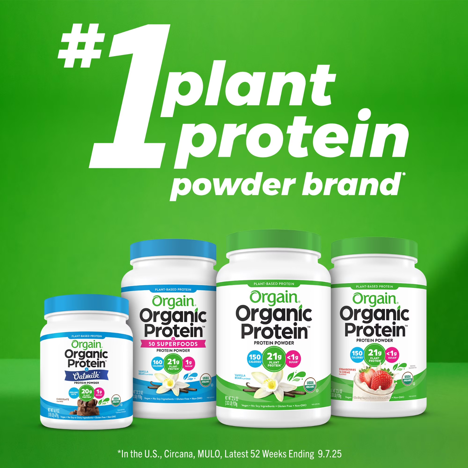 Orgain Simple Organic Vegan Protein Powder Vanilla 20g Protein 1.25 lb