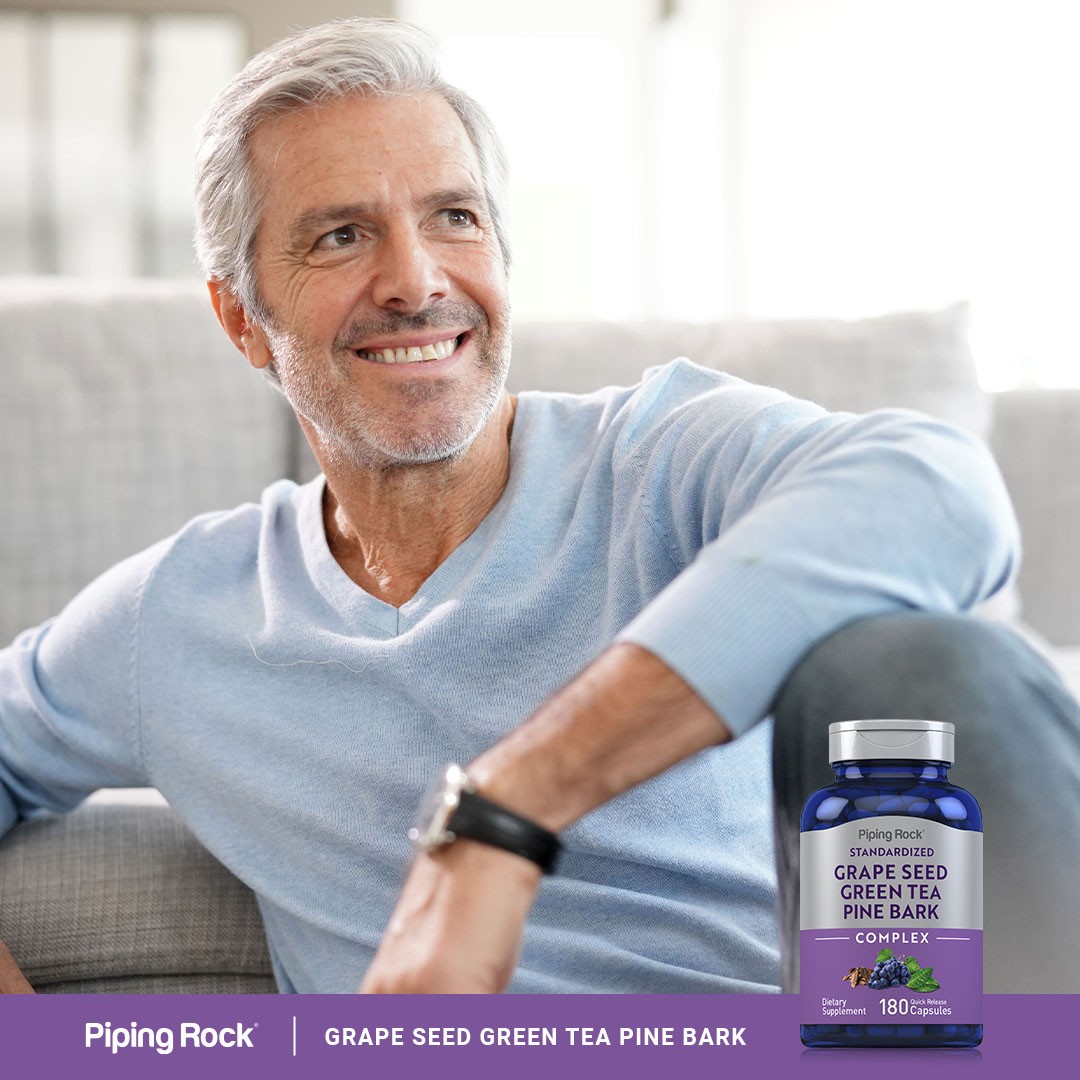 Grape Seed, Green Tea & Pine Bark Complex | 180 Capsules | by Piping Rock