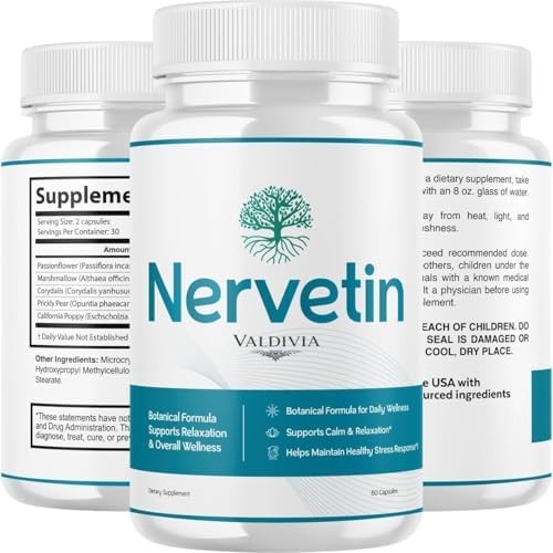 Valdivia Nervetin 60 Capsules Nerve Support Supplement Made in USA Nerve Health