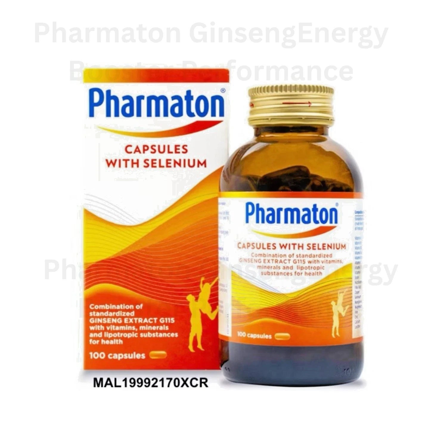 Pharmaton 100 Tablets with G115 Ginseng and Selenium Energy Booster