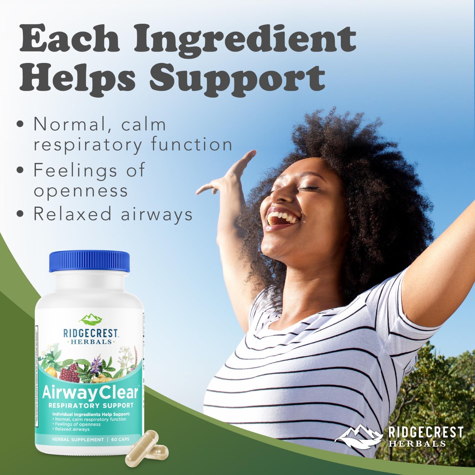 AirwayClear Lung Health Supplements – Schisandra, Cassia & Ginger – Vegan, Glute