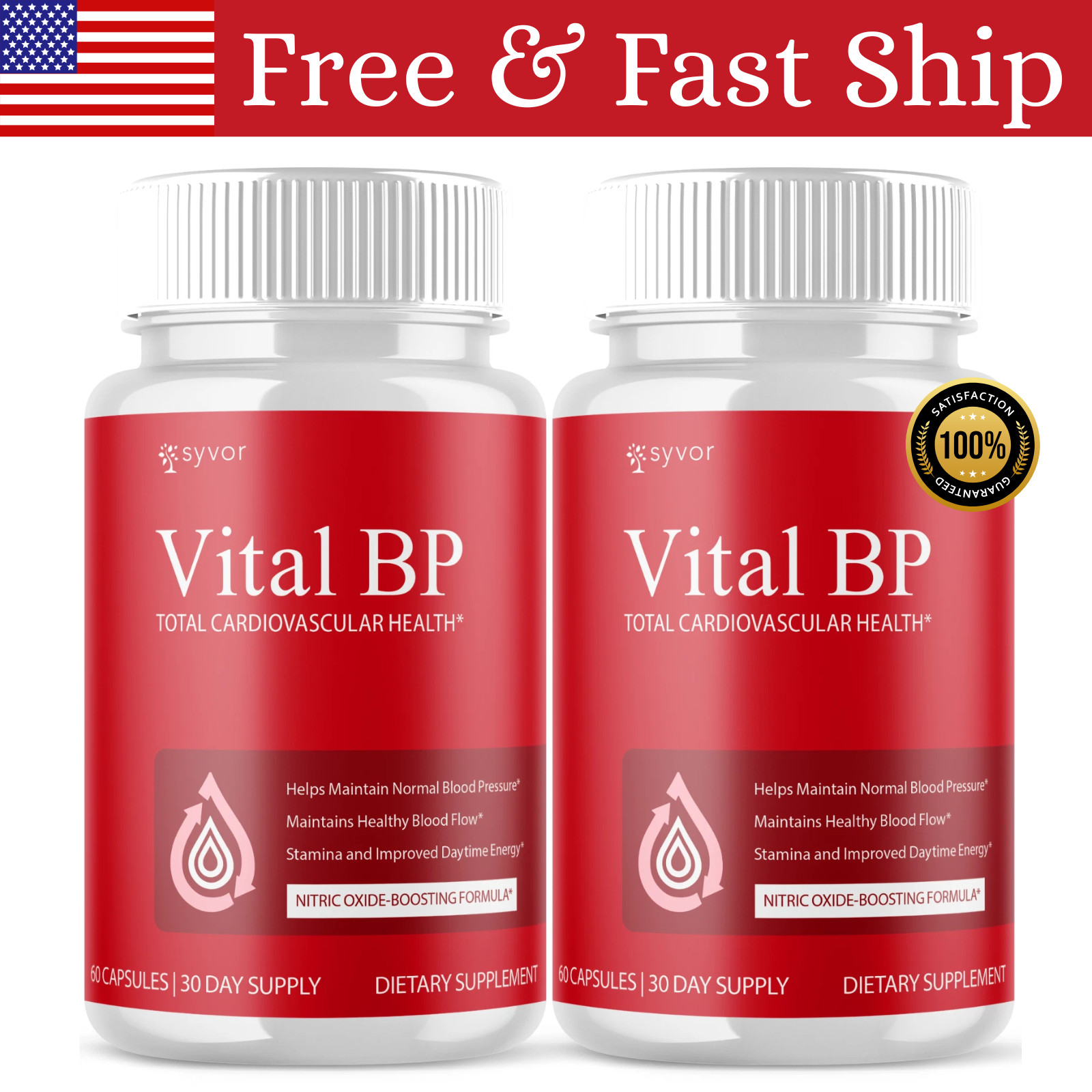 (2 Pack) Vital BP Advanced Blood Support Vitamin Formula VitalBP 120 Capsules