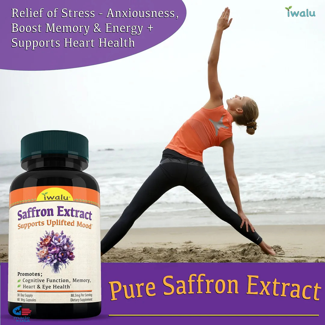 Saffron Vitamins | Best Supplement Capsule Pill Men Women FREE SHIP