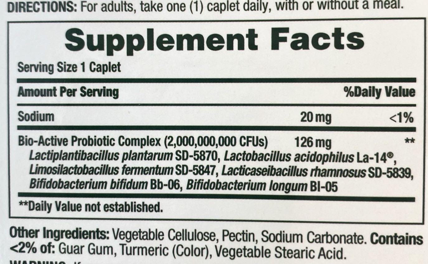 2 NATURE’S BOUNTY PROBIOTIC CD CONTROLLED DELIVERY 30 CAPLETS each 11/2026