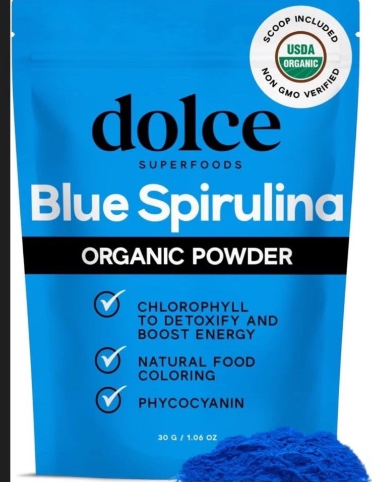 Dolce Superfoods Blue Spirulina Powder 30g Organic New USA SELLER Chlorophyll