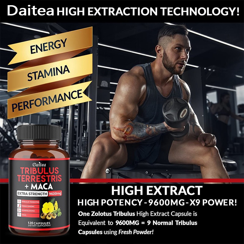 Tribulus Terrestris+Maca Improve Energy Endurance Support Movement 30-120 Pills