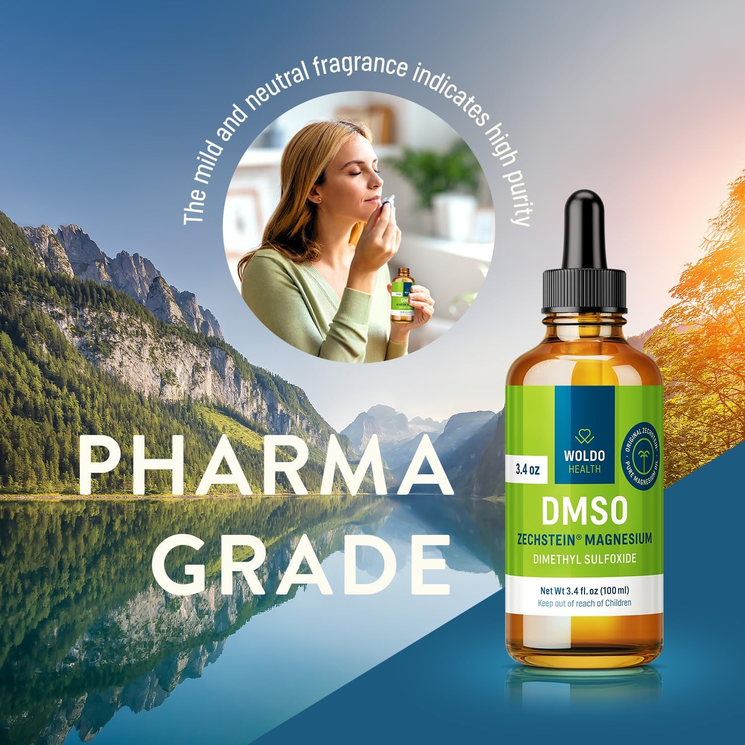 High-Purity DMSO 60% & Zechstein Magnesium 40% Oil – 3.38oz Glass Dropper Bottle