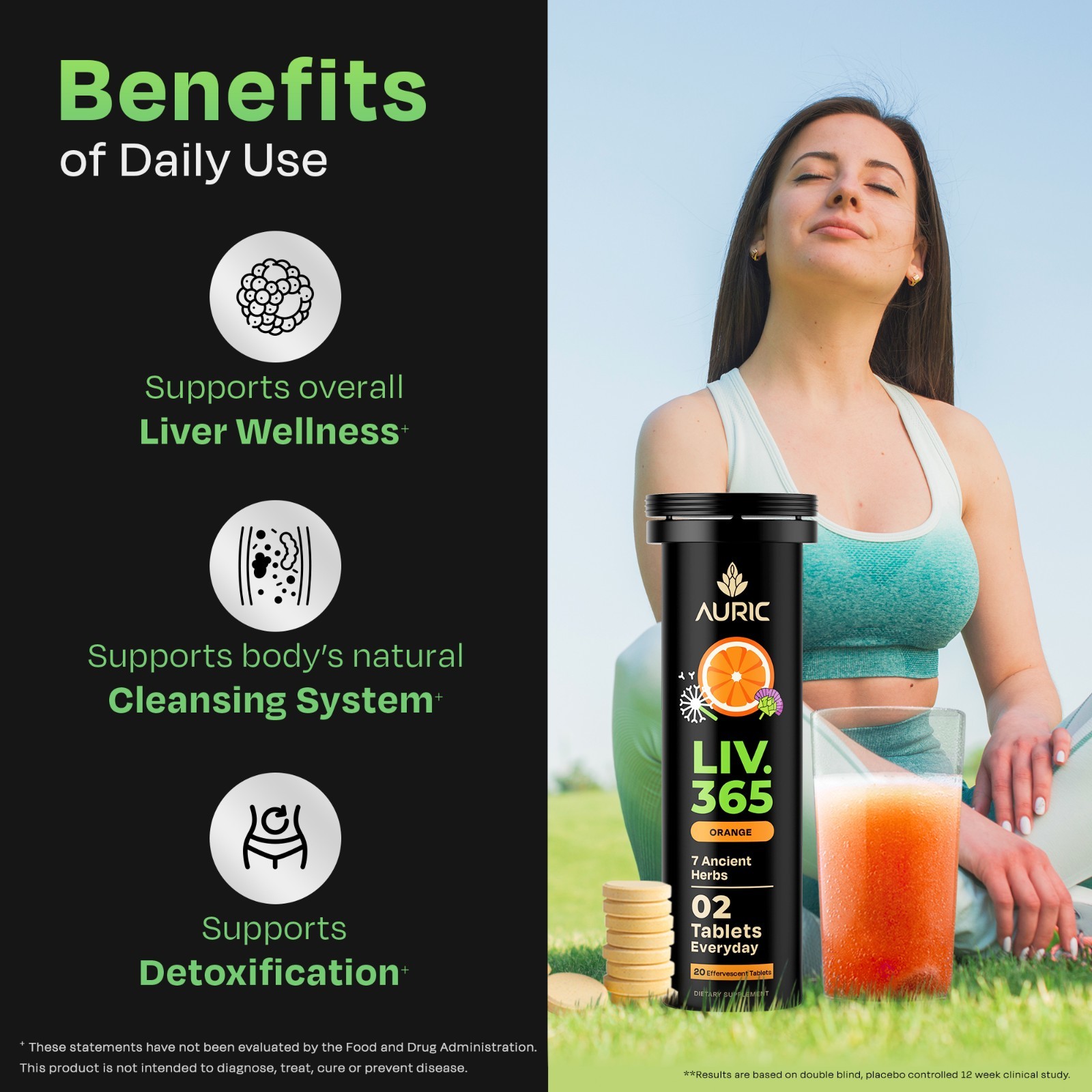 Auric Liver Detox with Milk Thistle & Ayurvedic Herbs for Liver Health