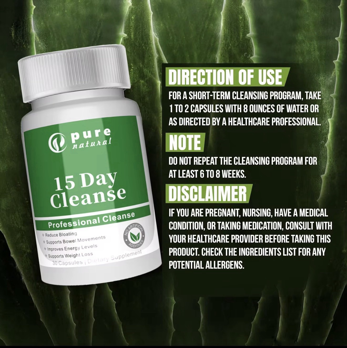 15 Day Cleanse Gut Support Detox for Men & Women All Natural Colon Cleanser f…