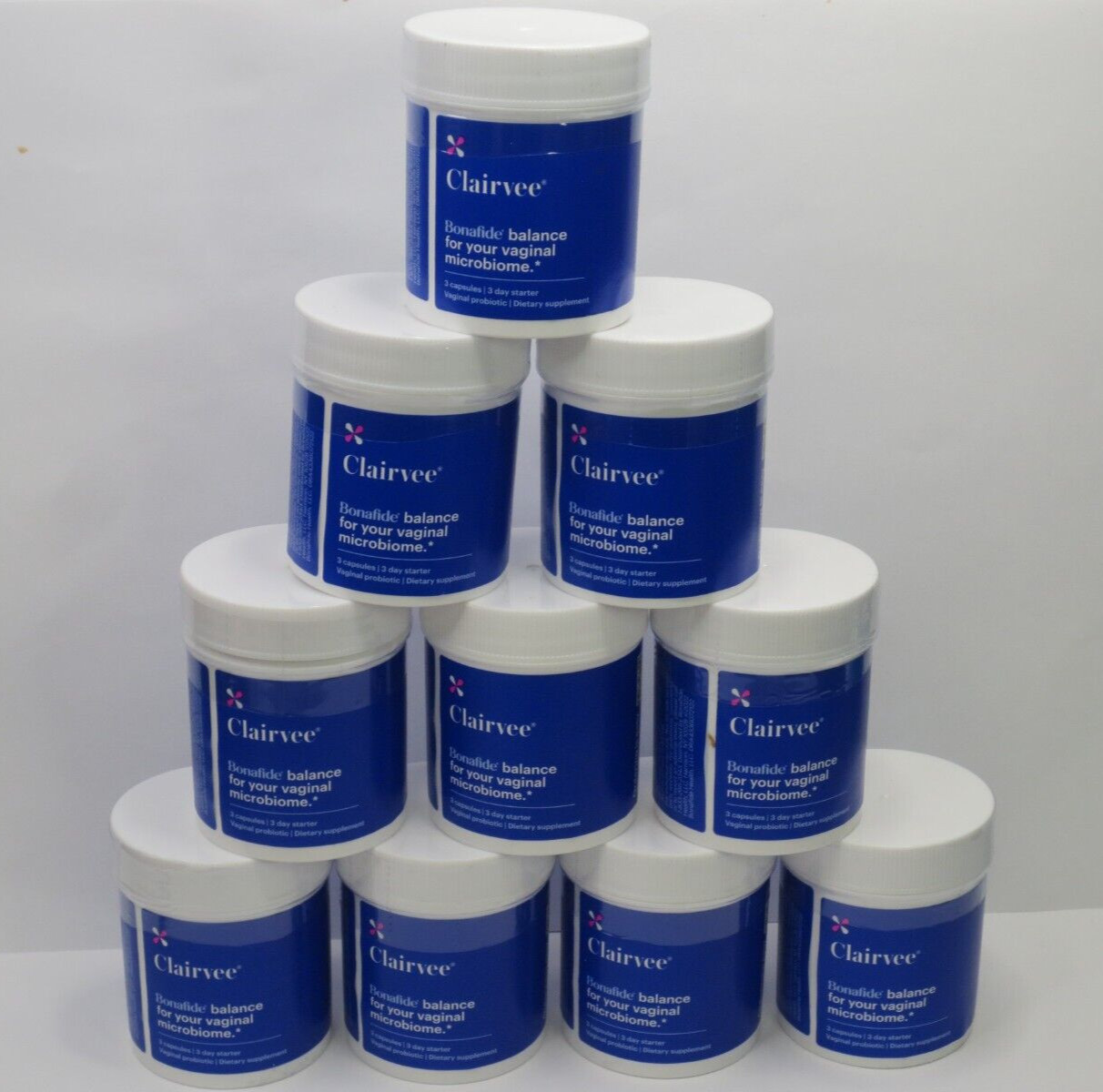 BONAFIDE CLAIRVEE VAGINAL PROBIOTIC 30 CAPSULES – *10 BOTTLES x 3 CAPSULES EACH*