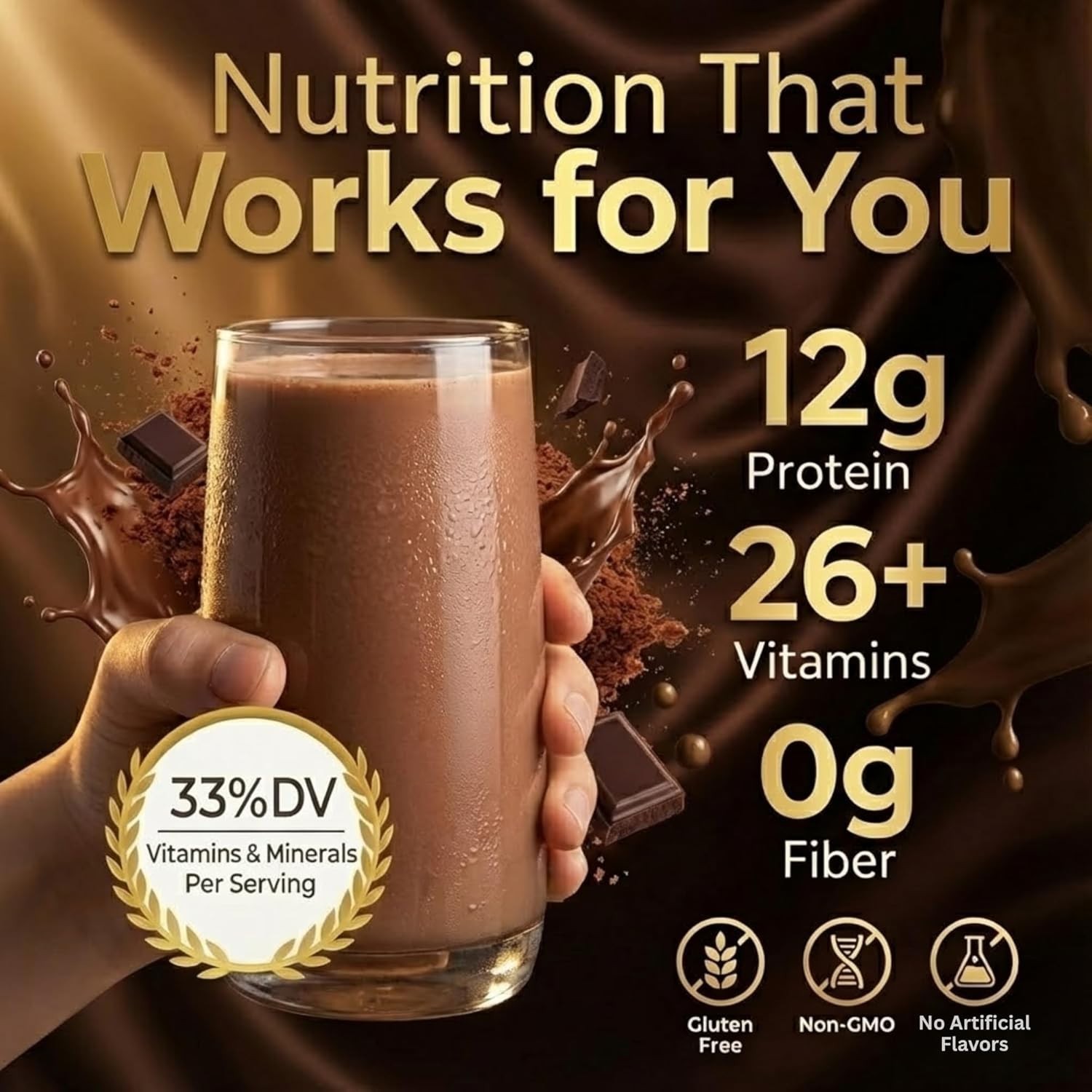 HMR 120 Chocolate Shake Mix Meal Replacement Powder | Weight Loss Protein Drink
