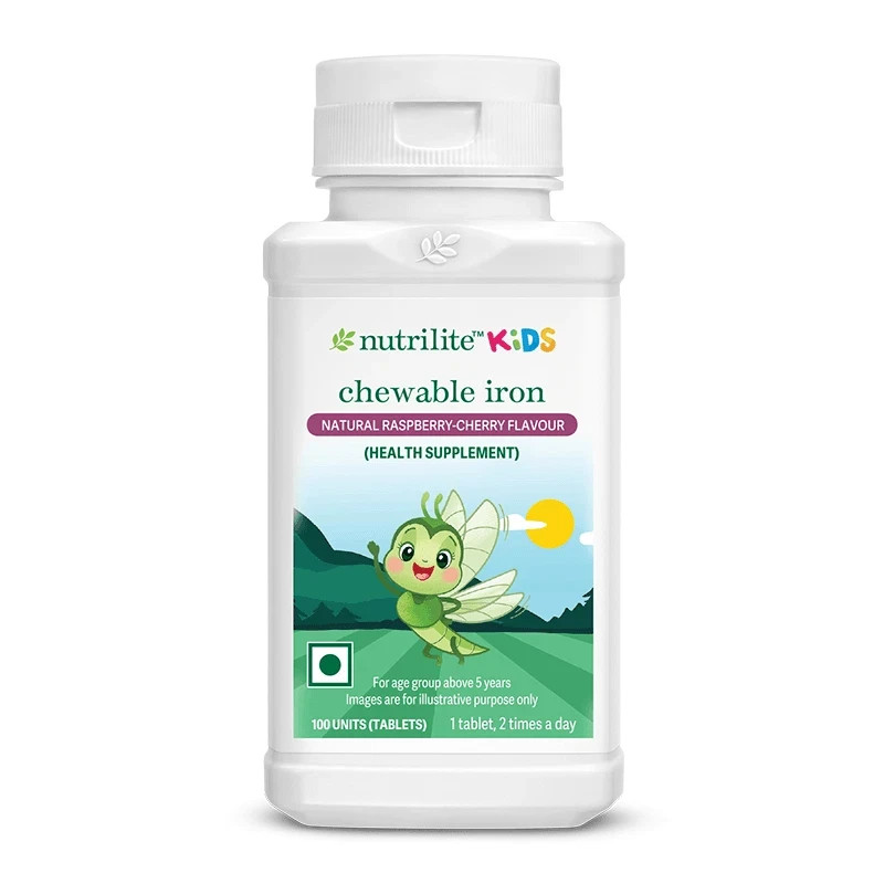 Amway Nutrilite Kids Chewable Iron 100 Tabs Pure Herbal Exp July 2027