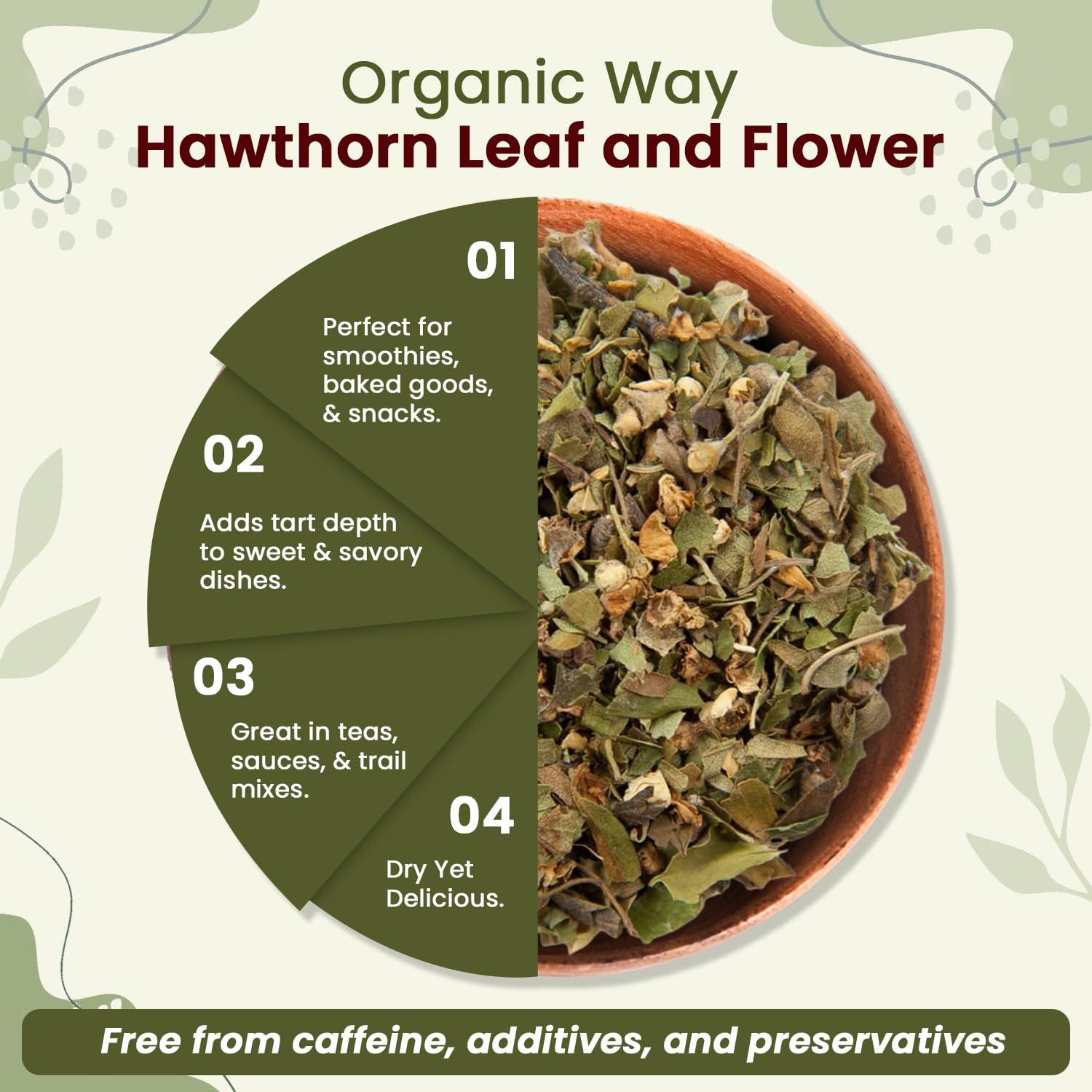 Hawthorn Leaf and Flower Cut & Sifted (Crataegus monogyna) – Herbal Tea | Eur…