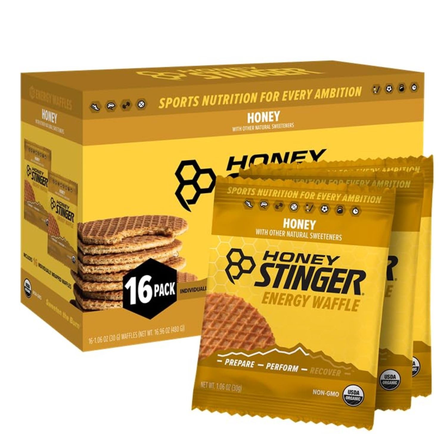 Honey Stinger Organic Honey Waffle Energy Stroopwafel For Exercise Endurance