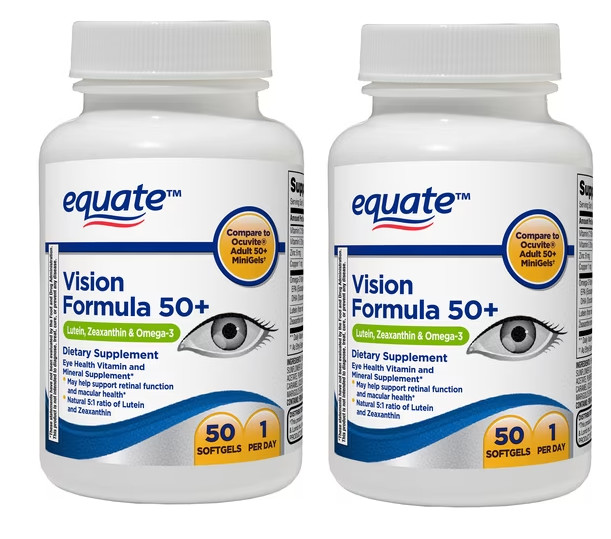 Vision Formula 50+ Softgels Dietary Supplement, 50 Count (2-Pakc)