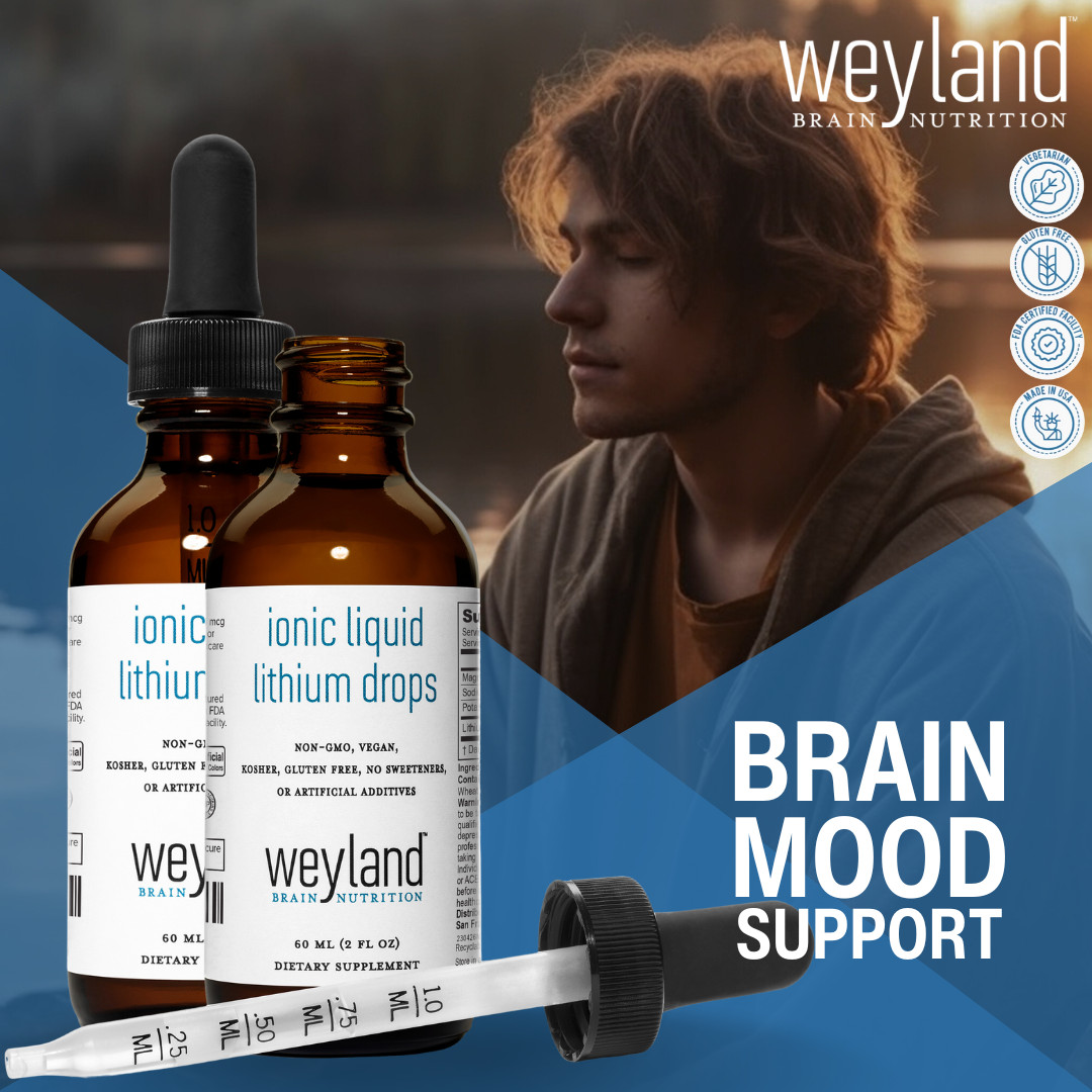 Ionic Lithium Magnesium Drops 60mL Brain and Mood Supplement, Weyland
